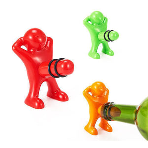 Relaxed Happy Man Wine Bottle Stopper